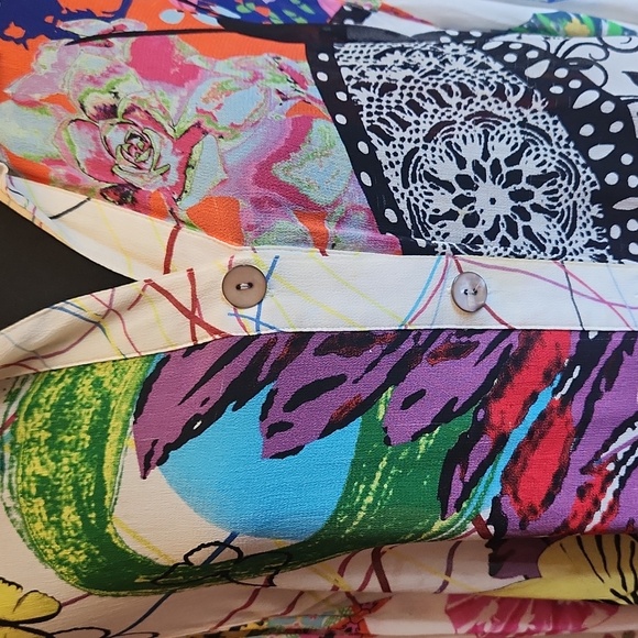 John Mark Multicolor Floral Shirt Dress - Picture 3 of 11